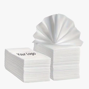 Serviettes de table en papier personnalisées avec logo d'usine, en pulpe vierge, douces, blanches, 2 plis, excellente absorption, 33*33 25*25 40*40, sac en papier - Product Image 4