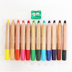 Ensemble de <span class=keywords><strong>crayons</strong></span> de couleur peinture <span class=keywords><strong>dessin</strong></span> personnalisé en bois soluble dans l'eau <span class=keywords><strong>3</strong></span> en 1 crayon de cire <span class=keywords><strong>crayons</strong></span> d'aquarelle avec design - Product Image 3