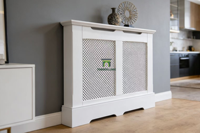 Cache-radiateur en MDF blanc laqué de qualité supérieure OEM/ODM pour marques de décoration intérieure européennes et américaines, meuble de radiateur moderne de taille moyenne