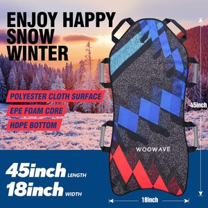 <span class=keywords><strong>Luge</strong></span> à neige pliable ultra-portable, robuste et durable pour enfants, pour le plaisir hivernal, avec poignées en tissu écologique et structure sandwich - Product Image 2