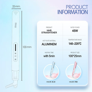 Lisseur et fer à boucler Dsp, plaque en aluminium de 21 mm à 30 mm pour le coiffage des cheveux secs et humides - Product Image 4