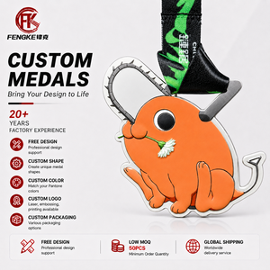 Médaille personnalisée en alliage de zinc plaqué émail souple 3D avec logo sur mesure pour collectionneurs d'anime et événements <span class=keywords><strong>manga</strong></span> - Vente en gros - Product Image 1