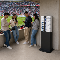 Y2Power - Casillero de Carga para Teléfonos Inteligentes con 16 Compartimentos, Pantalla Publicitaria, Carga Rápida PD20W, Estación de Carga de Autoservicio