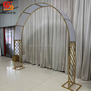 SMOOTH Romantic Stainless Steel Wedding Arch <b>Backdrop</b> for Wedding Party Banquet Event Stage Decoration - Product Image 4