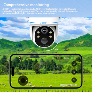 Tuya Smart Home Productsモーション屋外CCTV 3MP充電式バッテリーAPP制御4Gソーラーカメラ付き - Product Image 4