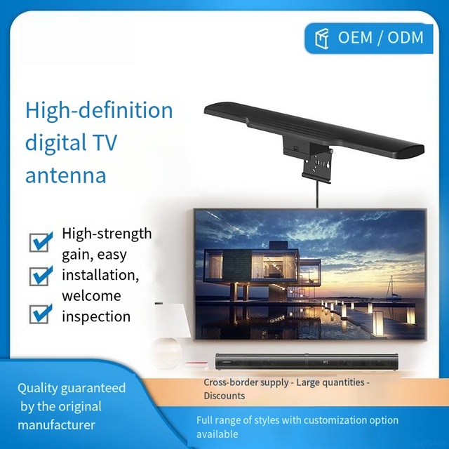 Indoor Outdoor Digital Television Antenna High Gain 25dbi VHF174-230MHz/UHF470-862MHz Long Distance Receiving 120 Miles Plastic