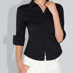 <span class=keywords><strong>Camicia</strong></span> da Lavoro <span class=keywords><strong>Bianca</strong></span> Tre Quarti per <span class=keywords><strong>Donna</strong></span>, <span class=keywords><strong>Slim</strong></span> <span class=keywords><strong>Fit</strong></span> Elasticizzata Ecologica, Fornitura Diretta dalla Fabbrica - Product Image 3