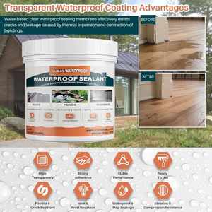Invisible Waterproof Agent Polyurethane Transparent Waterproof Coating Eco-Friendly High Strength Roof Repair Walls Windows - Product Image 2