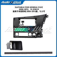 Livraison rapide - Cadre de lecteur DVD en matériau ABS AUDIO&WORK pour Civic 2006-2012 - Radio de voiture 12,3 pouces avec installation facile