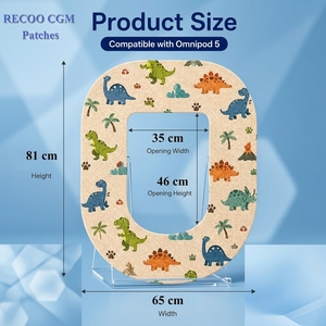 Parches de <span class=keywords><strong>Sensor</strong></span> CGM OEM de 14 Días, Diseño Divertido, Impermeables, de Larga Duración, de Algodón y Spandex, Cinta para Monitor de Glucosa, Certificación CE, para Niños - Product Image 3