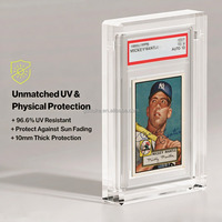 Étui de protection transparent personnalisé en acrylique moulé magnétique de qualité supérieure, anti-UV, avec 92 % de transmission lumineuse, pour cartes gradées