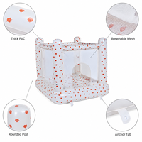 Parc de jeu gonflable pour bébé avec structure carrée en PVC souple, parois en maille respirante et entrée frontale zippée pour marque privée