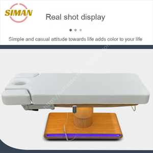 Cama de Belleza Eléctrica Siman, Camilla de Masaje, Cama Facial, 3 Motores, Blanca Moderna, Opcional con Colcha de Algodón, Soporte para Colgar, Luz LED, para Hotel - Product Image 6