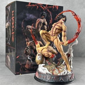 <span class=keywords><strong>Figura</strong></span> de PVC del Guerrero Titán de Anime, <span class=keywords><strong>Eren</strong></span> T en Forma de Combate, Modelo de Diorama con Base, Adorno de Habitación No Oficial para Entusiastas del Anime - Product Image 1