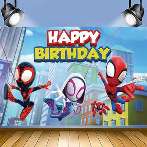 Decoración de fiesta de <span class=keywords><strong>Spidey</strong></span> y sus increíbles amigos, vajilla desechable de cumpleaños para niño, platos de papel, globos, Baby Shower - Product Image 3
