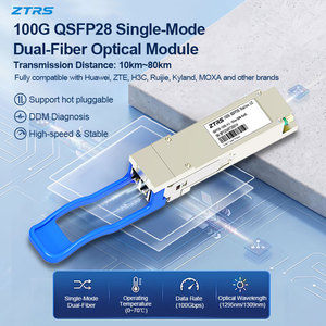 Module <span class=keywords><strong>fibre</strong></span> <span class=keywords><strong>optique</strong></span> ZTRS de qualité industrielle 100G QSFP28 ZR4, 80 km, monomode, refroidi EML avec APD pour réseau central et maillon principal régional - Product Image 2
