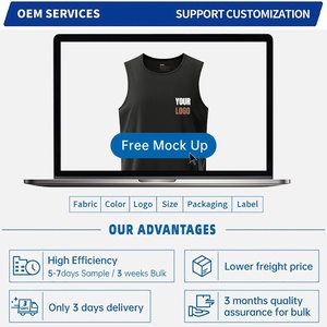 OEM Tùy Chỉnh Người Đàn Ông Của Đàn Hồi <span class=keywords><strong>Polyester</strong></span> Spandex Lưới Phòng Tập Thể Dục Tank Top Thoáng Khí 3D Mồ Hôi Hấp Thụ Tập Thể Dục Chạy Vest Cho Marathon - Product Image 4