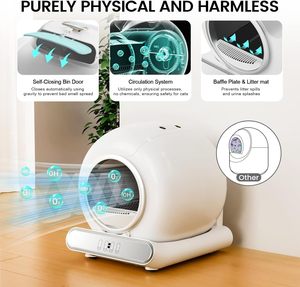 Caja de arena autolimpiable para gatos, <span class=keywords><strong>arenero</strong></span> <span class=keywords><strong>cerrado</strong></span>, caja de arena automática para gatos - Product Image 4