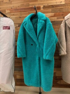 Пальто с плюшевым мишкой 2025 плюс размер настоящая шерстяная зимняя куртка ветровка длинное женское пальто - Product Image 4