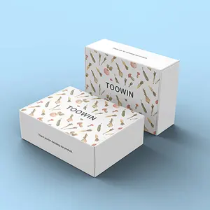 Toowin tùy chỉnh cajas đồng hồ màu trắng flexography in ấn kỹ thuật số Donut Magic Cube Đóng gói hộp cho bó hoa