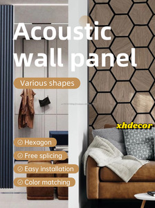 Panneau acoustique insonorisé en bois avec un design différent pour la décoration murale intérieure - Product Image 3