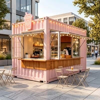 Conteneur pop-up mini de 10 pieds pour café, bar, restaurant rapide, magasin de proximité, kiosque, stand, maisons conteneurs