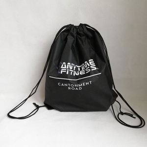 Wholesale 210D Nylon <b>Drawstring</b> Backpacks Custom Promotion Business Sport Gift <b>Bags</b> <b>Waterproof</b> Logo Printing for DIY <b>Drawstring</b> - Product Image 2