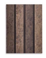 Échantillon de panneau mural en polystyrène AMER, couleur bois coréen, panneau mural en grille PS