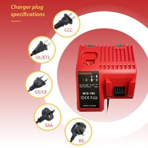 替换快速电池充电器，适用于密尔沃基 12V-18V 锂离子电池 <span class=keywords><strong>M</strong></span> 12&<span class=keywords><strong>M</strong></span> 18S 48-11-1850 电动工具电池 - Product Image 4
