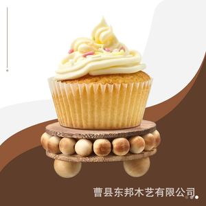 Wooden Round Decorative Tray For <b>Desktop</b> Home Aromatherapy Coffee Cup Holder Base Solid Wood Craft Gift - Product Image 2