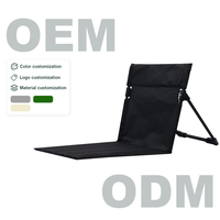 Hangrui ODM/OEM Tapis de plage moderne léger et pliable avec support dorsal et cadre en aluminium, mobilier d'extérieur avec rangement pour repas