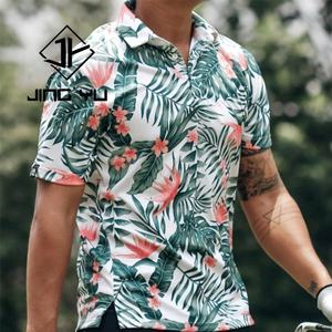 Polo de golf personnalisé par le fabricant avec votre propre marque, polo de haute qualité pour hommes, imprimé hawaïen pour la plage - Product Image 1