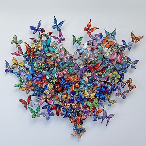 Décoration murale en métal 3D personnalisée, sculpture exquise de papillon, « Mon cœur bat à tout rythme », pour la maison ou le bureau - Product Image 6