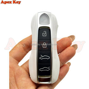 Étuis de clés de remplacement blancs de haute qualité et élégants pour Porsche avec autocollants pour la création de cadres photo artistiques - Product Image 3