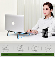 Petite taille métal aluminium pliable support pour ordinateur portable Portable tablette support pour ordinateur portable bureau support pour téléphone portable pour Macbook Air iPad