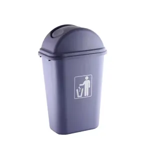 Mülleimer mit schwenkbarem Deckel Kunststoff-Mülleimer 45L 9,12 Gallonen