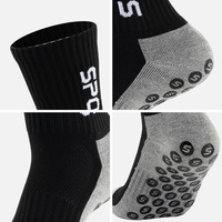 Nouveau adulte Grip anti-dérapant sport papier carte hommes chaussettes tricoté anti-dérapant Football chaussettes Football chaussettes