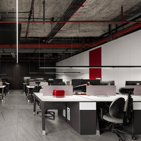Meubles de bureau modernes sur mesure, solution d'aménagement intérieur de bureau, service de conception EPC clé en main