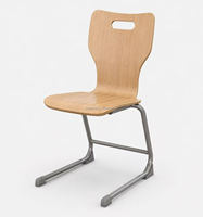 Chaise de salle à manger en plastique PP verte pour l'école et la formation