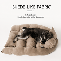 Matelas Ergonomique de Luxe pour Chien, Anti-Anxiété, Classique, Rectangulaire, en Tissu Oxford Doux, Lavable en Machine, Pliable