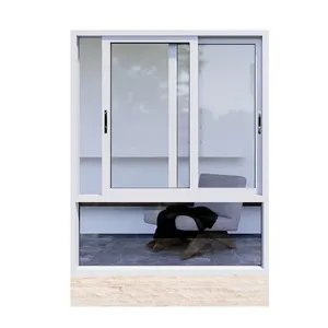 Hot Explosions Wholesale Price Sliding Window High Quality Pvc Material Indoor Apartment Anti-Theft Sliding Window