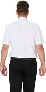 Clero collo a linguetta camicia da uomo a maniche lunghe <span class=keywords><strong>per</strong></span> Costume da prete rimovibile a linguetta bianca con chiusure a bottoni - Product Image 5