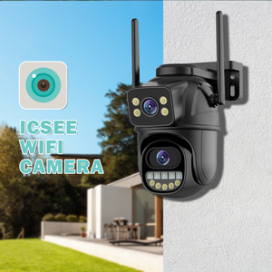 Icsee ngoài trời an ninh CCTV Dome Camera 3MP + 3MP ống kính kép tầm nhìn ban đêm WIFI giám sát Ptz CMOS cảm biến ngày đêm âm thanh hai chiều - Product Image 2