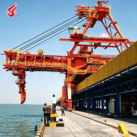 Grue portuaire mobile continue pour déchargement et chargement de conteneurs, grue portique et déchargeur radial rotatif télescopique pour navires