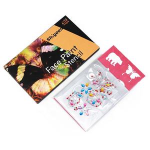 Kit di stencil per tatuaggi per viso e corpo per bambini, in PVC atossico e delicato sulla pelle, con divertenti giochi di disegno e modelli. - Product Image 6