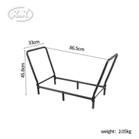 Kawagebo Kamp (KK) L 865 X W 330 X H 458 mm Soporte para Leños de Leña de Acero al Carbono, Almacenamiento de Madera para Chimenea