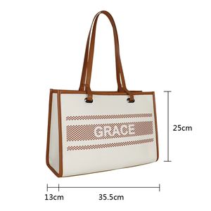 Sac fourre-tout en toile grande capacité, deux tailles, tendance, sacs à bandoulière pour femmes, grands sacs de shopping, sac à main pour femmes - Product Image 5