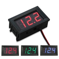 Voltmètre numérique DC4.5V-30.0V pour voiture, bateau, moto, affichage LED 0,56 pouce, mini testeur de tension, ampèremètre