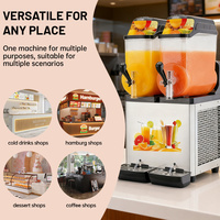 Flishel 2025 Nouvelle Machine Commerciale à Snacks en Acier Inoxydable à 1 Cuve, 12L, pour Boissons Glacées, Margaritas et Slushies