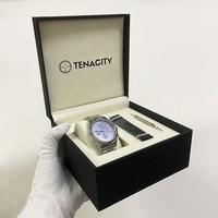 Échantillon gratuit boîte à outils de bracelet de montre de luxe avec Logo personnalisé en cuir boîte d'emballage cadeau en carton